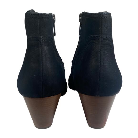 Frye Women’s Reina Black Leather Block Heel Ankle Boot Size US 8.5 - Picture 8 of 11